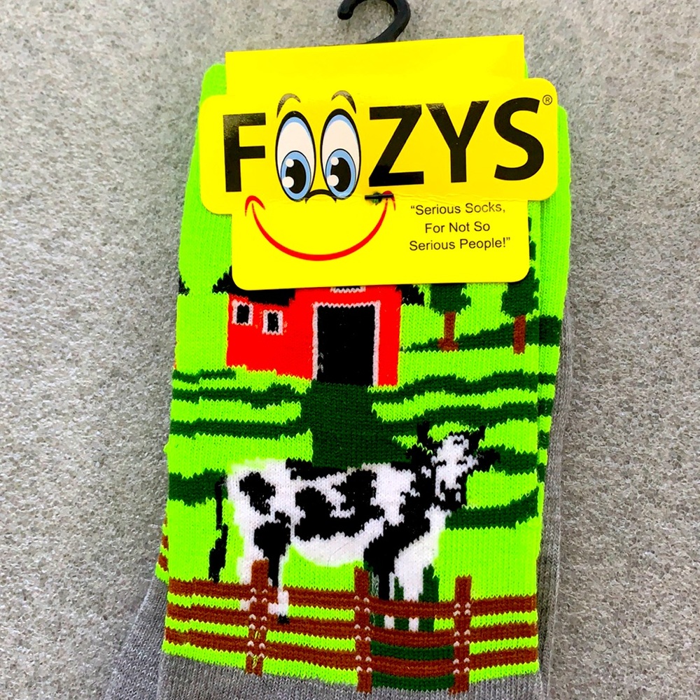 Foozys Socks- 1 pair, Item # 42, Cow Pasture